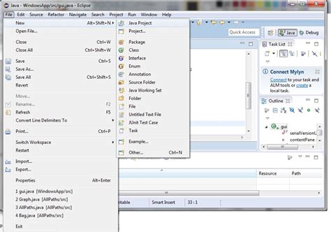 how to create windows application in java using eclipse
