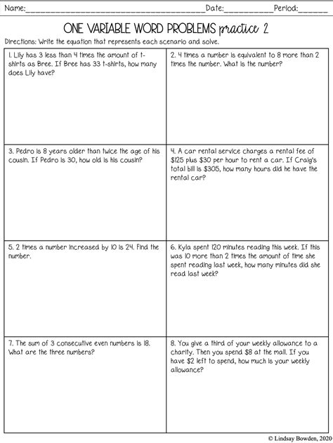how to create word problems in math