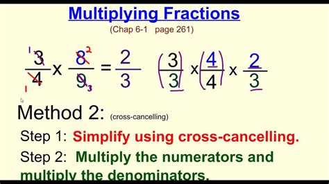 how to cross cancel when multiplying fractions