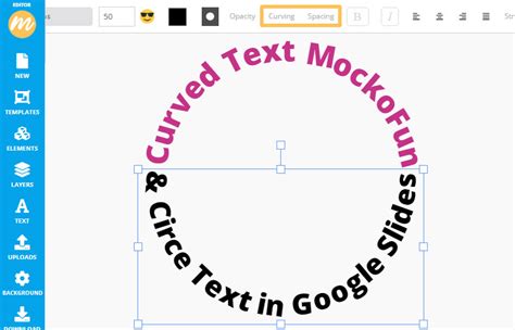 how to curve text in google slides