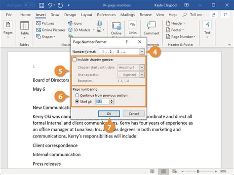 how to custom format page numbers in word