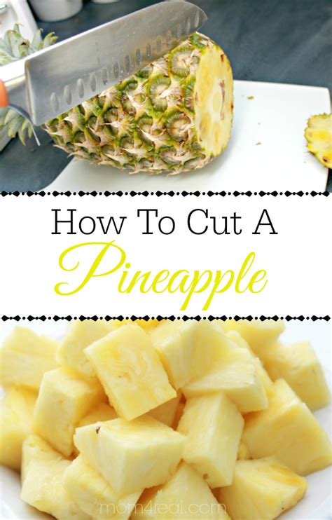 how to cut a pineapple in chunks