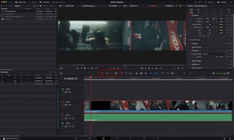 how to cut a video in half on davinci resolve