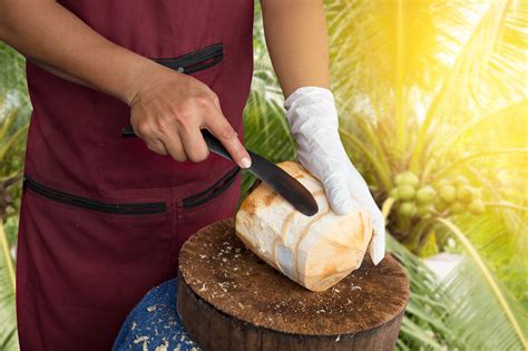 how to cut a young coconut