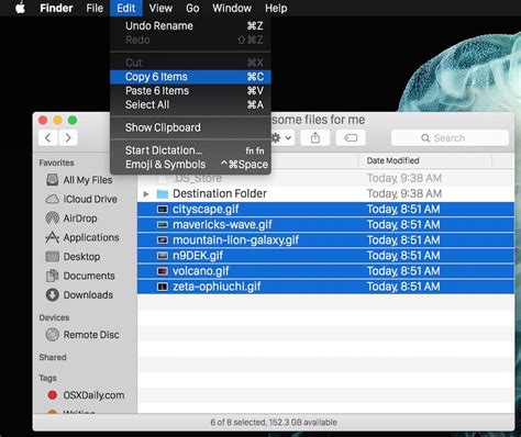 how to cut and paste folder in macbook