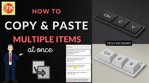 how to cut and paste multiple items