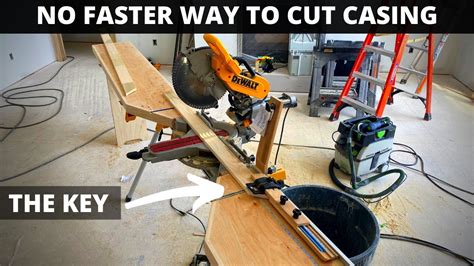 how to cut door trim with a miter saw