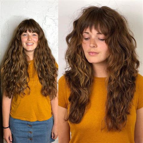 Stunning How To Cut Long Bangs Curly Hair For Long Hair