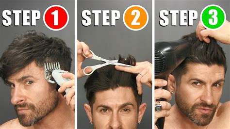 Stunning How To Cut Your Own Hair Men s Medium Length For Long Hair