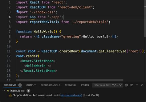 how to debug in visual studio code react js