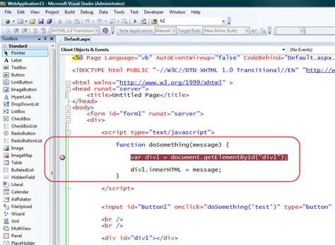 how to debug javascript in html page