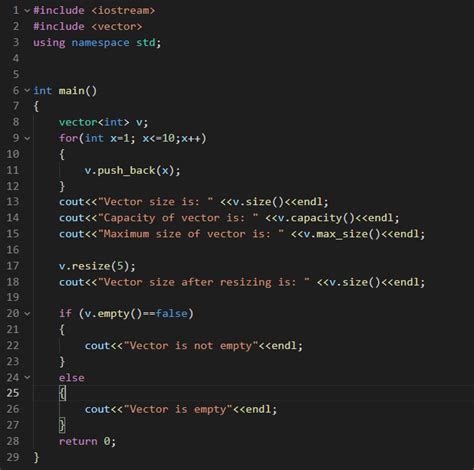 how to declare a vector function in c++