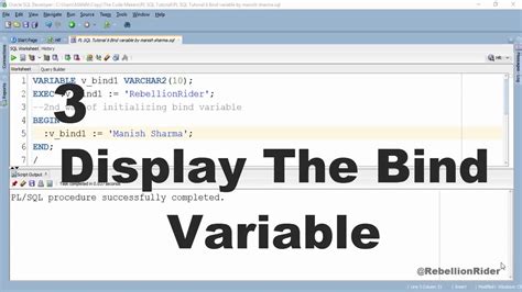 how to declare bind variable in oracle sql developer