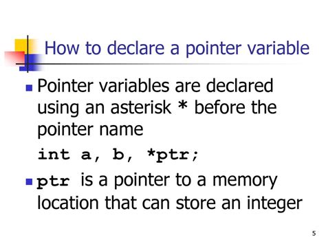 how to declare pointer variable in c