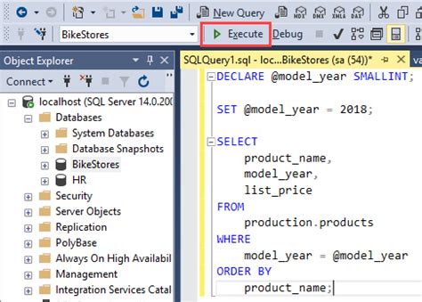 how to declare variable in sql server stored procedure