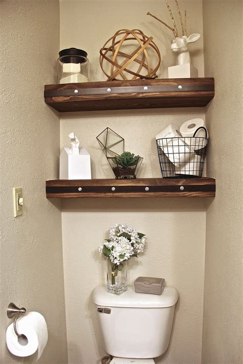 How To Decorate Shelves Above Toilet