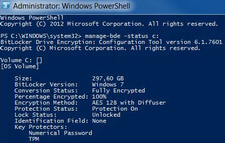 how to decrypt bitlocker powershell