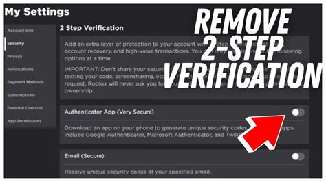 how to delete 2 step verification in roblox