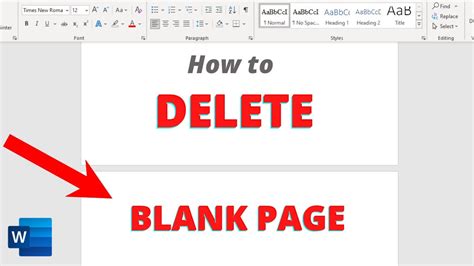 how to delete a blank page in microsoft word windows 7
