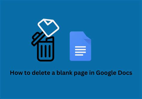 how to delete a blank page on docs