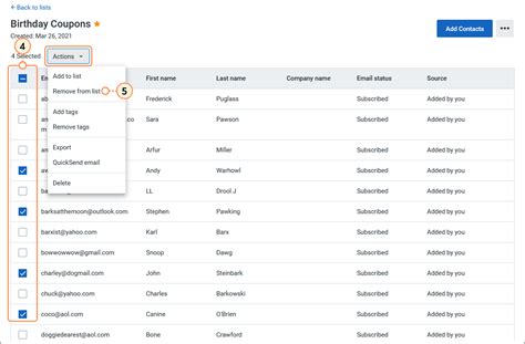 how to delete a contact from the contact list