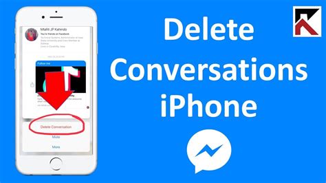 how to delete a conversation on messenger on iphone