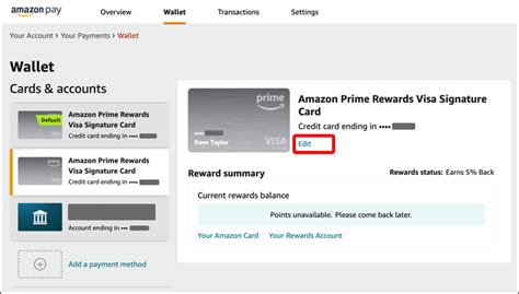 how to delete a credit card from amazon payment method