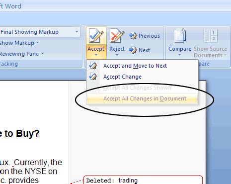 how to delete a document in word 2007