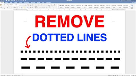 how to delete a dotted line in word
