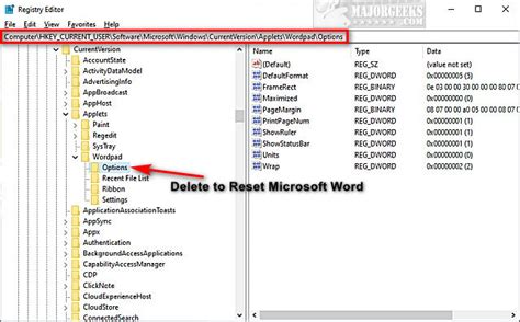 how to delete a file in wordpad