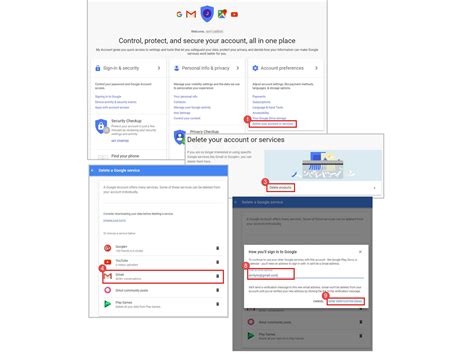 how to delete a google account from your email