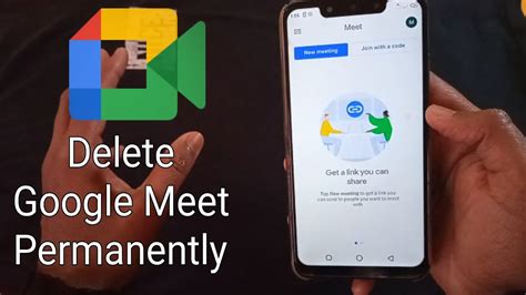 how to delete a google meet account