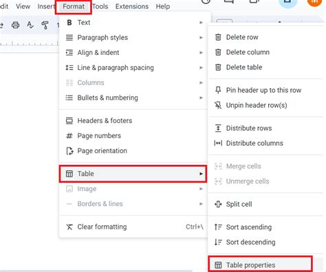 how to delete a grid on google docs