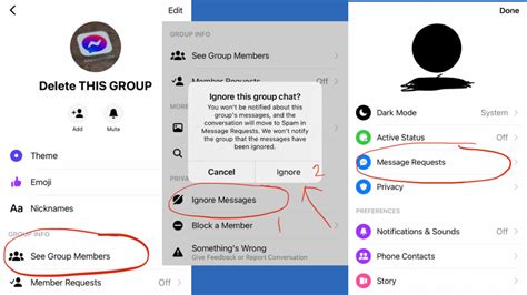 how to delete a group chat on fb messenger