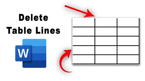 how to delete a line in word table
