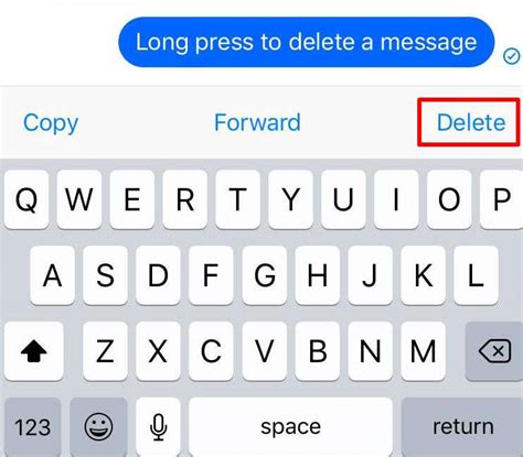 how to delete a message on messenger on iphone