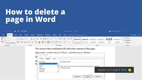 how to delete a page in microsoft word 10