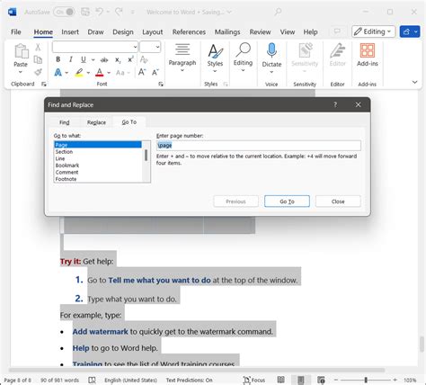how to delete a page in word ios