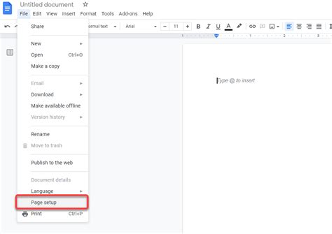 how to delete a page on google docs app