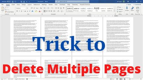 How To Delete A Page Range In Word