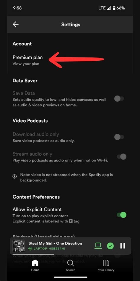 how to delete a payment method on spotify