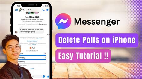 how to delete a poll on messenger on iphone