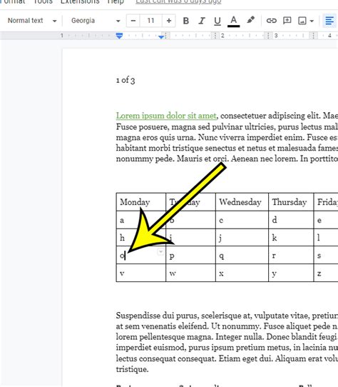 how to delete a row in a table in google docs on macbook