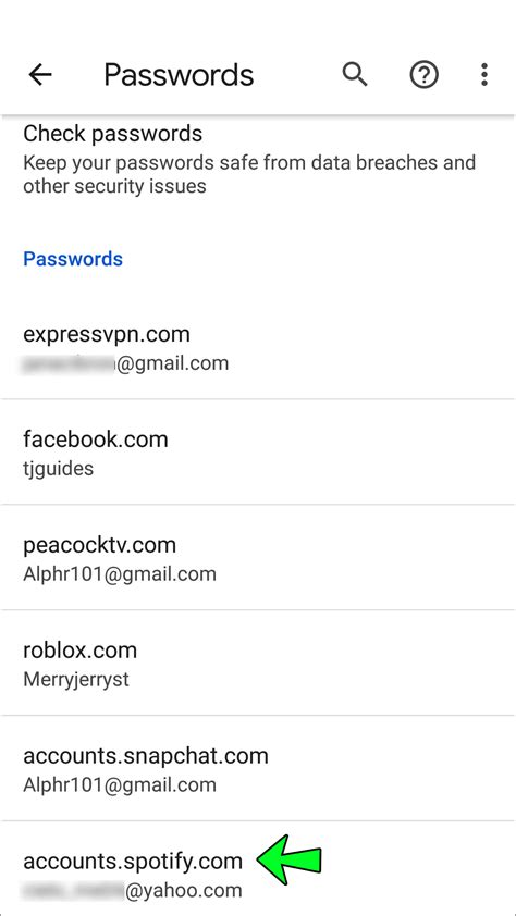 how to delete a saved password on android