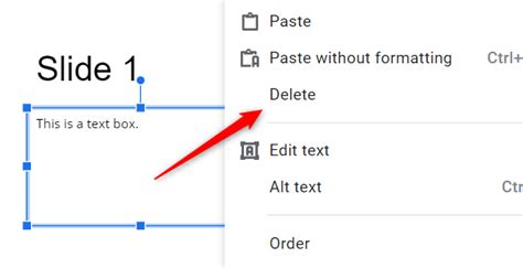how to delete a text box on google slides on a chromebook