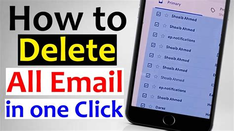 how to delete all email in gmail app