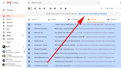 how to delete all emails from gmail inbox