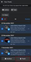 how to delete all facebook posts on android