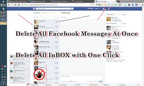 how to delete all inbox messages on facebook at once