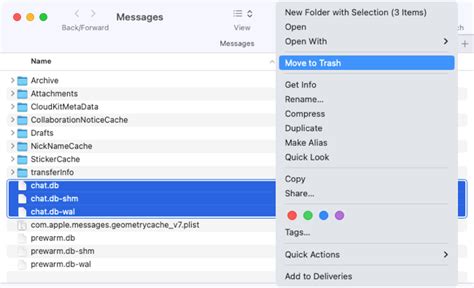 how to delete all messages data on mac